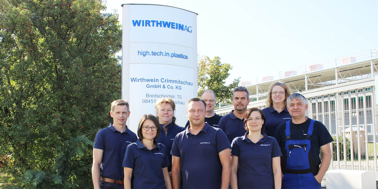 Gruppenbild der Werkleitung in Crimmitschau 